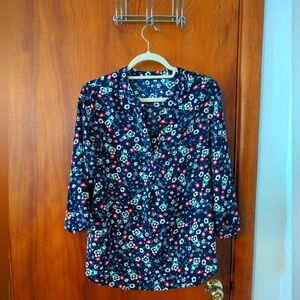 Floral Navy Women's Top